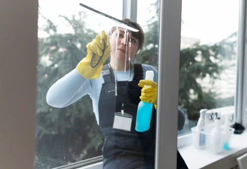 Nettoyage de vitres intérieures et extérieures aux Bois d'Anjou